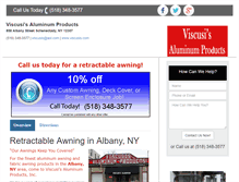Tablet Screenshot of customawningsalbany.com